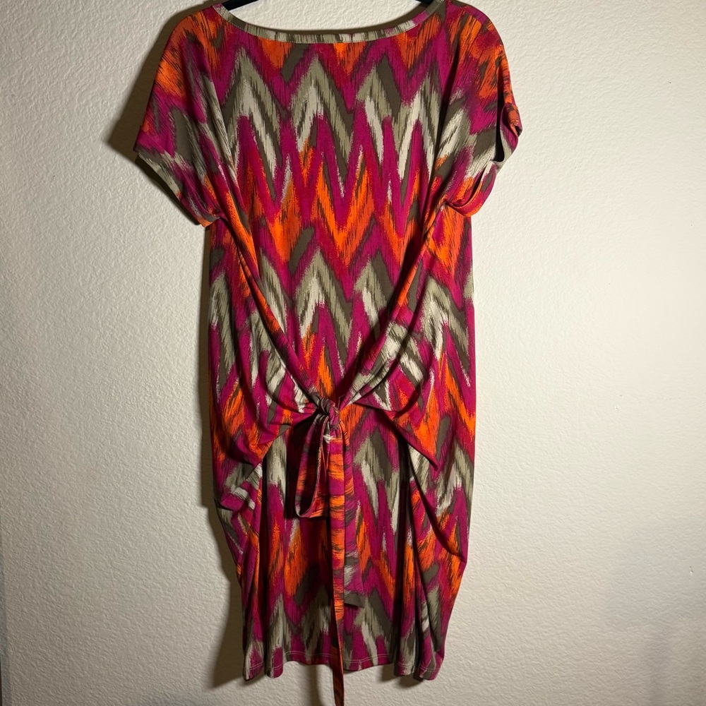 Michael Kors Multi-color Chevron Pattern Tie-Dres… - image 1